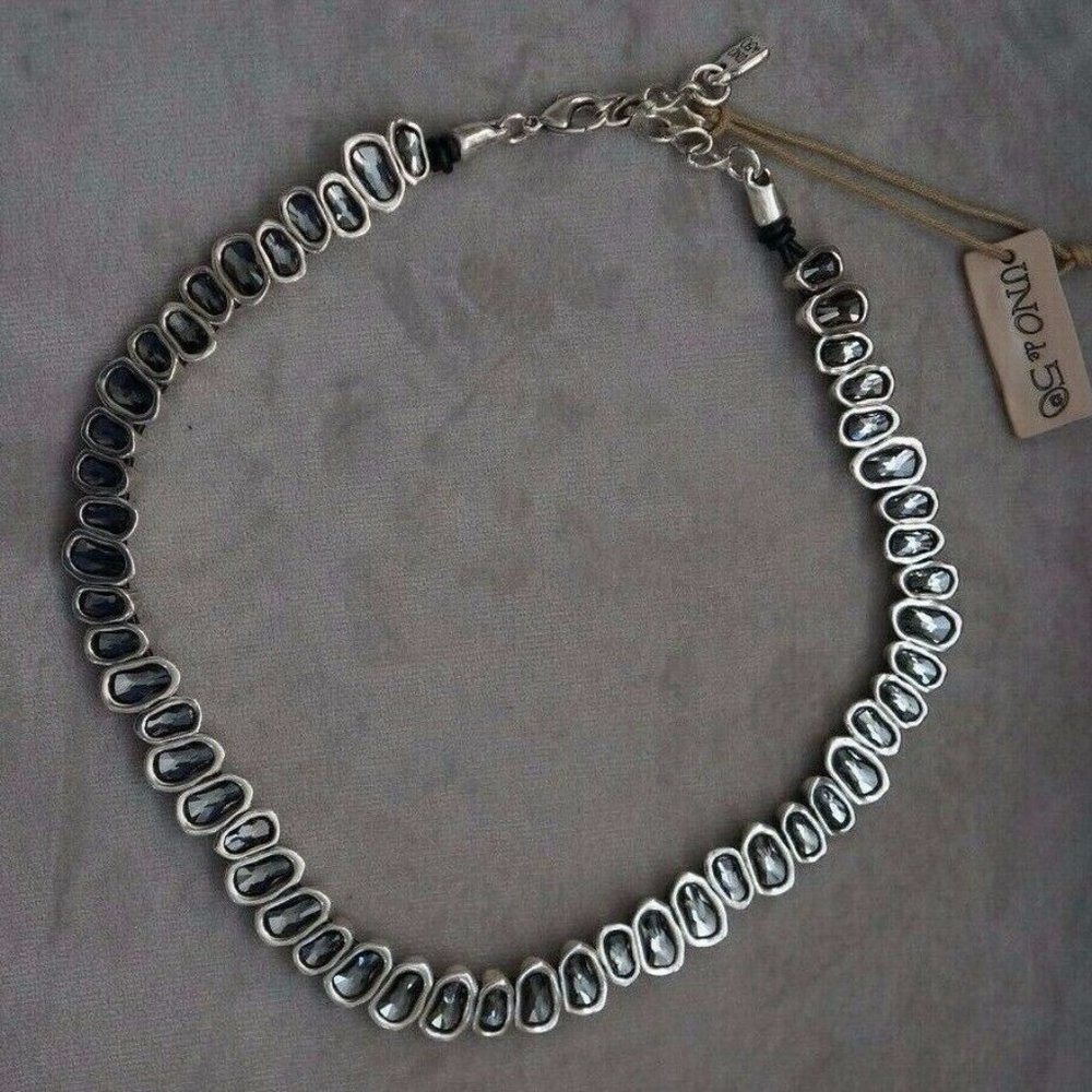 Uno De 50 Grey Crystal THE BEAST Necklace RP$909